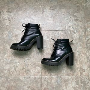 Dr. Martens Black Heeled Ankle Boots
